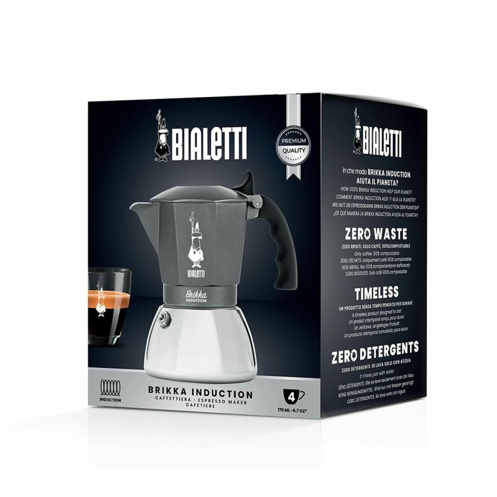 Cafetieră Italiană Bialetti Brikka Argintiu Aluminiu