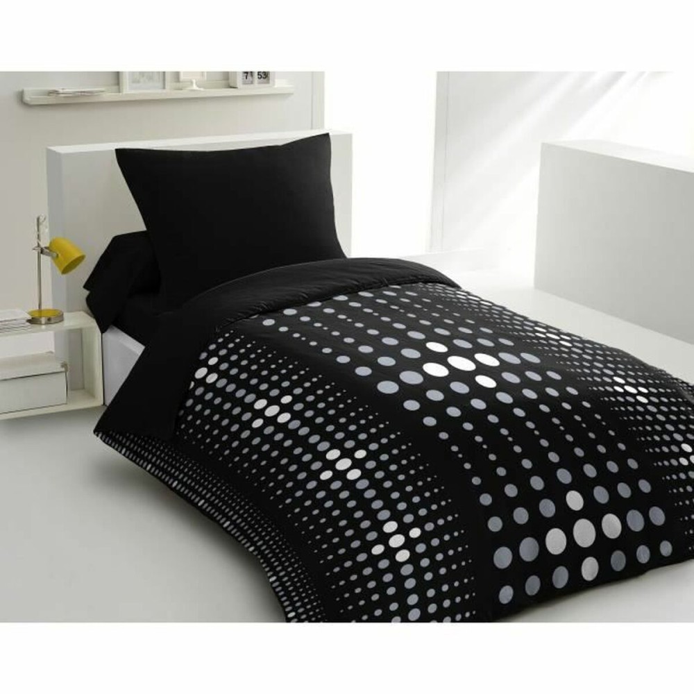 Set husă de pătură HOME LINGE PASSION Steevy  Negru 140 x 200 cm