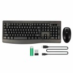Tastatură și Mouse Bluestork Clavier Souris Sans Fil Negru