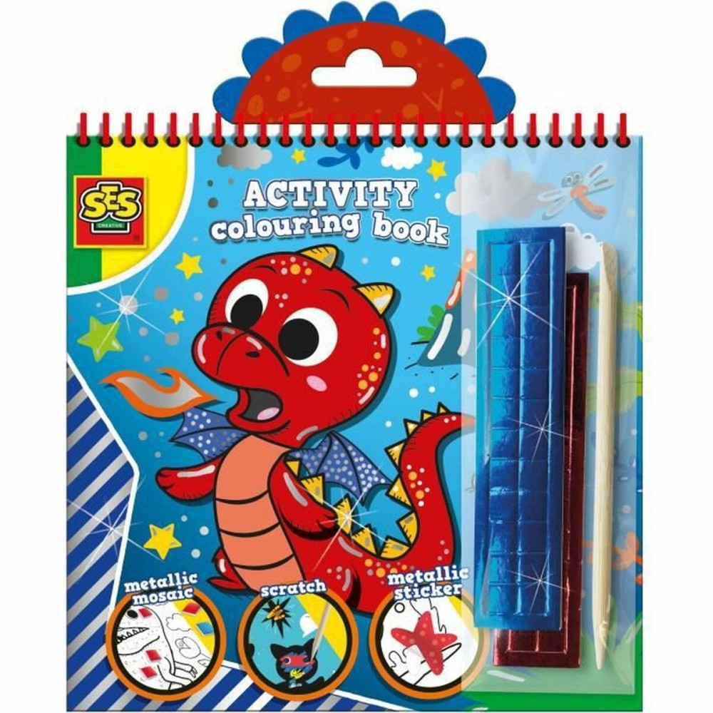 Desene pentru colorat SES Creative Activity Colouring Book 3 în 1 Notebook