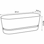 Ghiveci grădină Elho   50 cm Negru Plastic