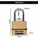 Lacăt cu cifru Master Lock Zinc