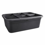 Ghiveci Elho 7,4 x 76 x 26,8 cm Negru Plastic Pătrat