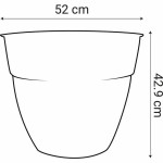 Ghiveci EDA Gri Ø 52 cm Gri închis Plastic Rotund Modern