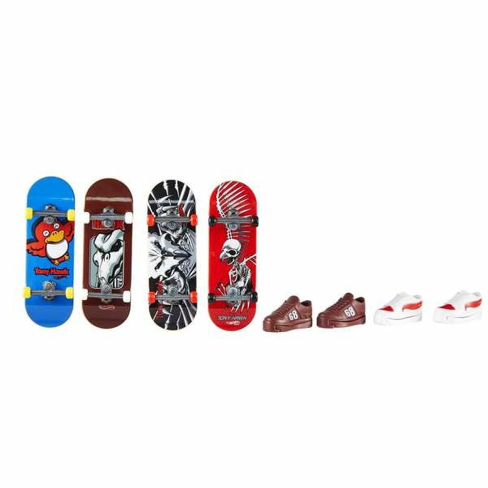Skateboard jucărie pentru degete Hot Wheels 8 Piese