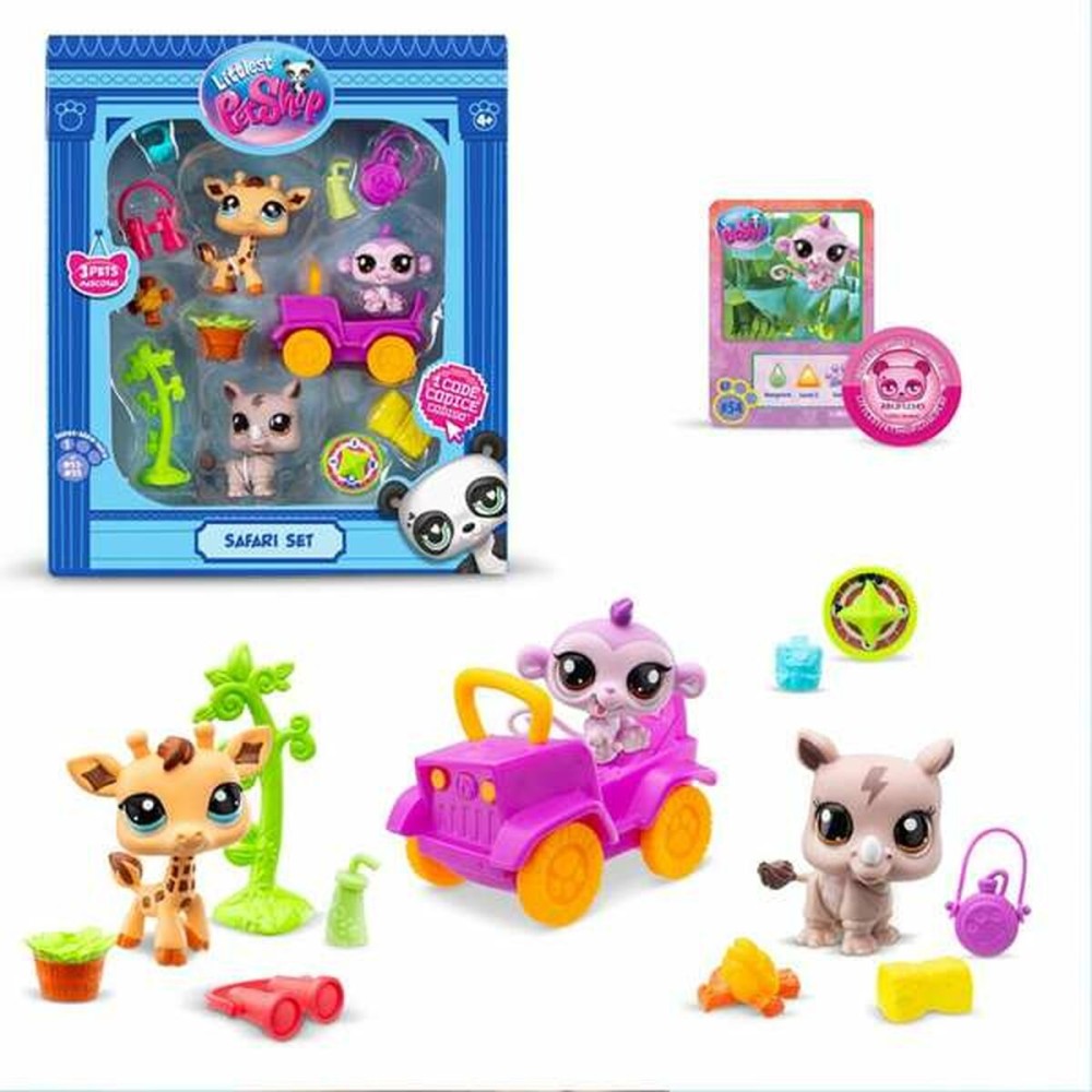 Playset Bandai Littlest Pet Shop SAFARI 8 Piese
