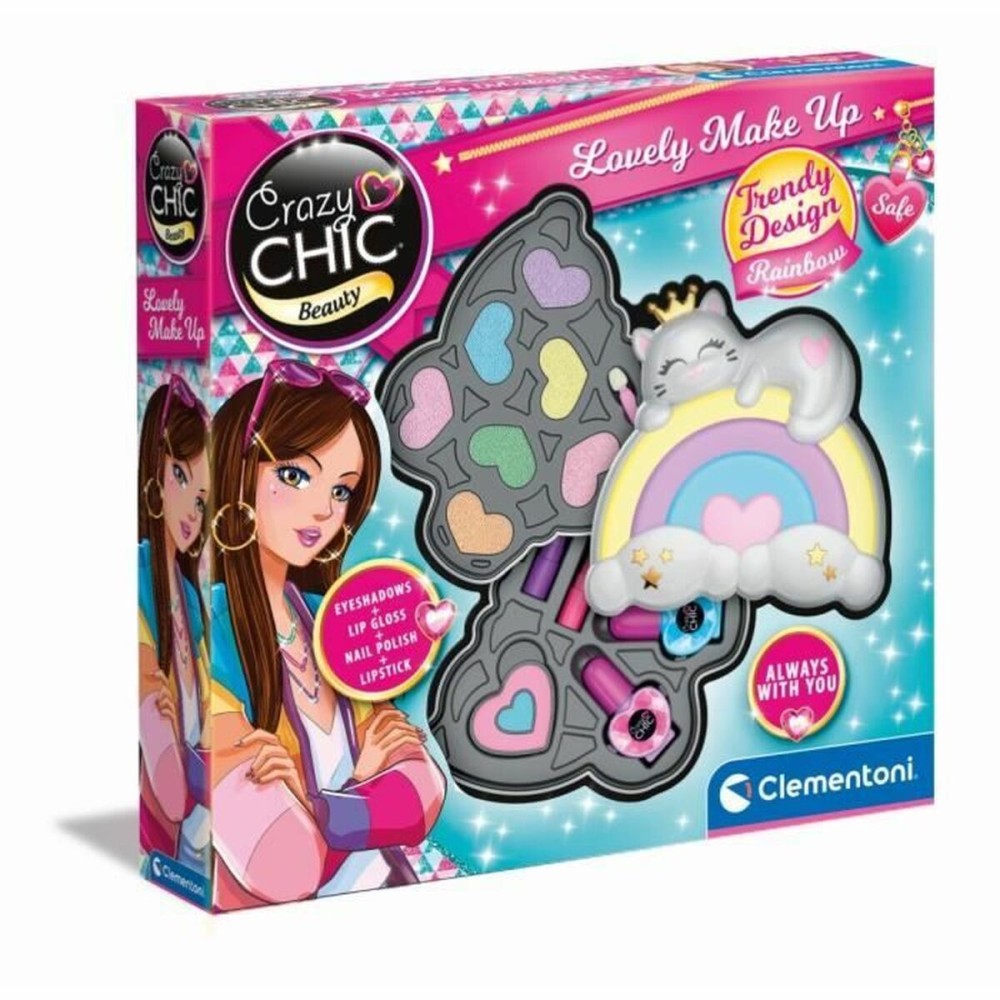 Set de Machiaj pentru Copii Clementoni Crazy Chic Beauty Lovely Make up Multicolor