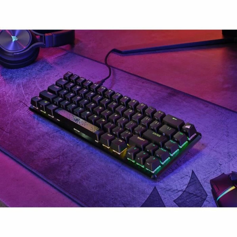 Tastatură Corsair K65 PRO MINI Negru Franceză AZERTY