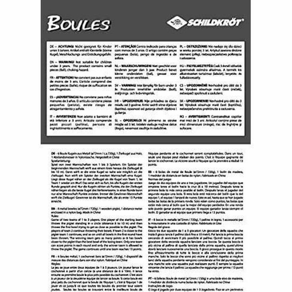 Set cu bile joc Petanque Schildkröt