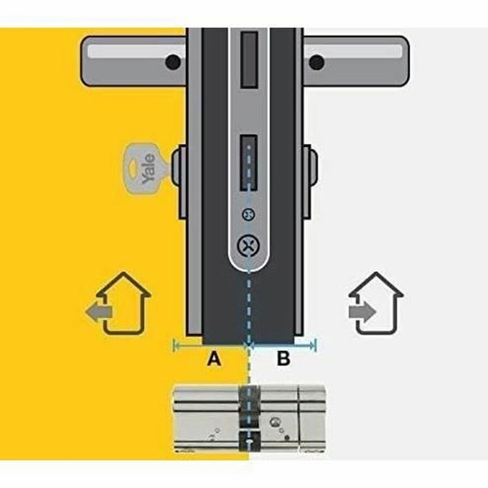 Cilindru de securitate Yale 40 x 50 mm Alamă