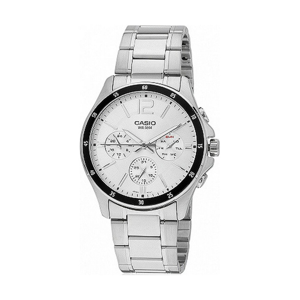 Ceas Bărbați Casio COLLECTION Alb Gri Argintiu (Ø 43,5 mm) (Ø 35 mm)
