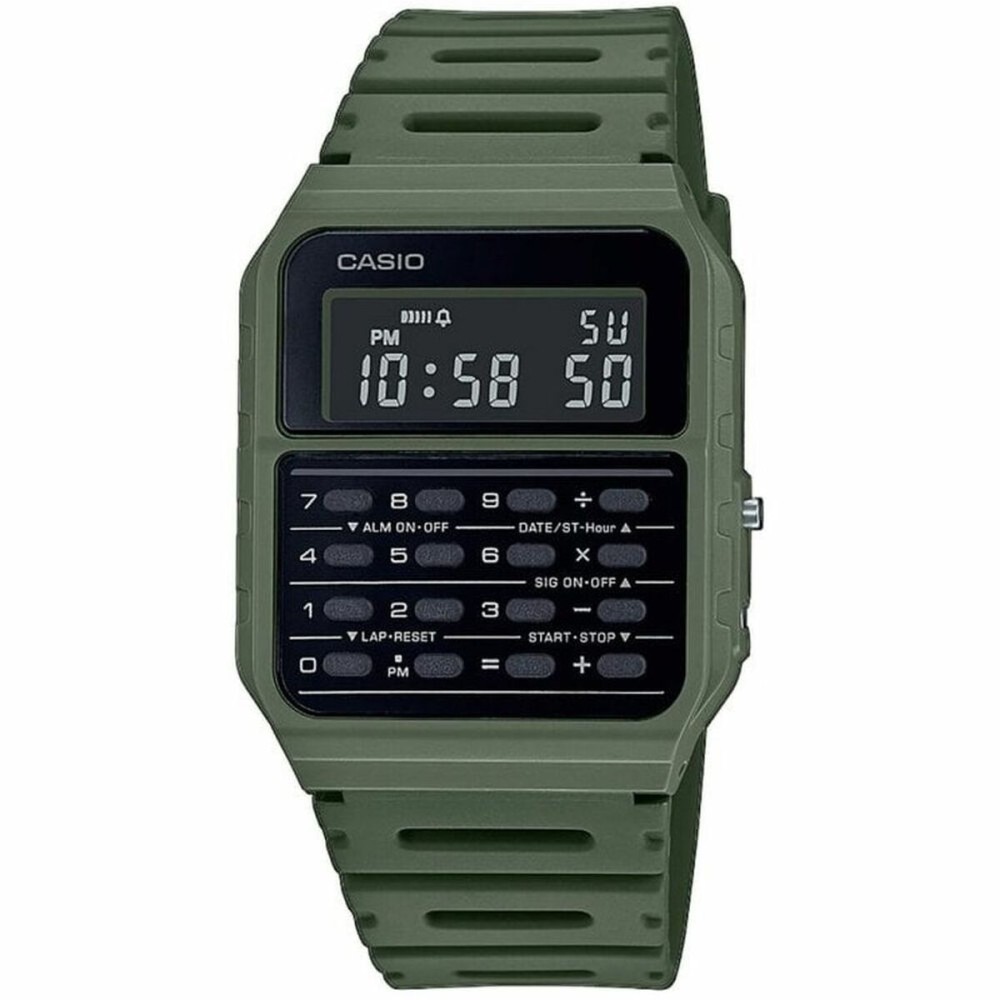 Ceas Unisex Casio CALCULATOR Negru Verde