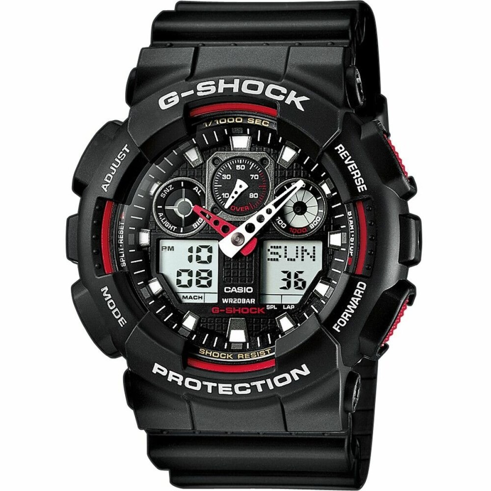 Ceas Bărbați Casio G-Shock GS BASIC Negru Roșu (Ø 51 mm)