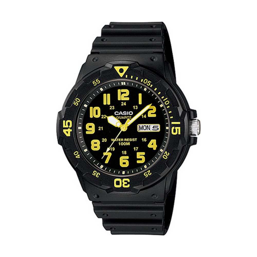 Ceas Bărbați Casio DIVER 100M Galben Negru (Ø 44,5 mm)