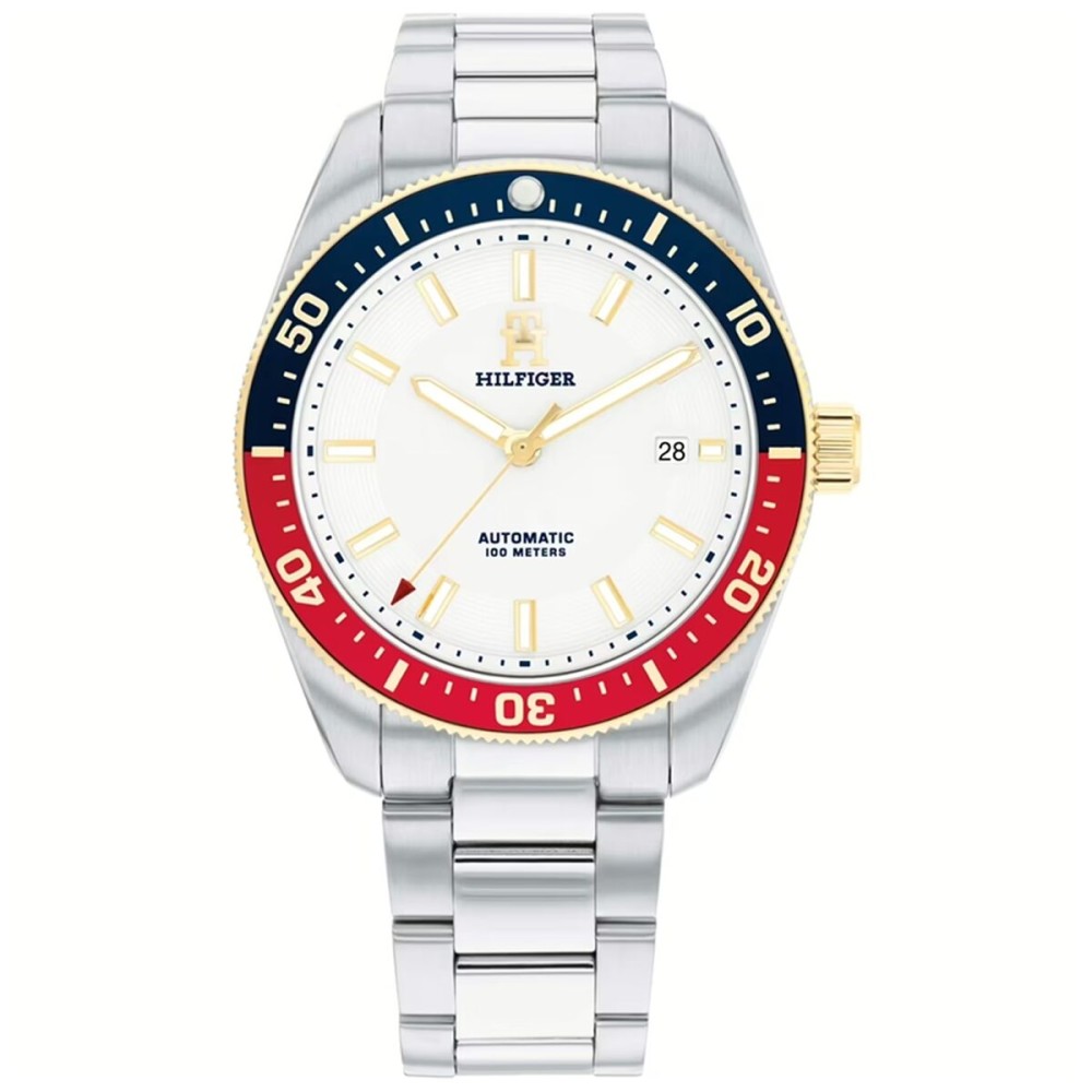 Ceas Bărbați Tommy Hilfiger TH85 Alb Argintiu (Ø 40 mm)