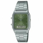 Ceas Unisex Casio EDGY COLLECTION SUNRAY DIAL - GREEN MOSS Verde Argintiu