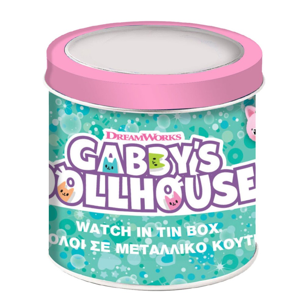 Ceas Copii Gabby's Dollhouse 000574089 - TIN BOX Ø 33 mm