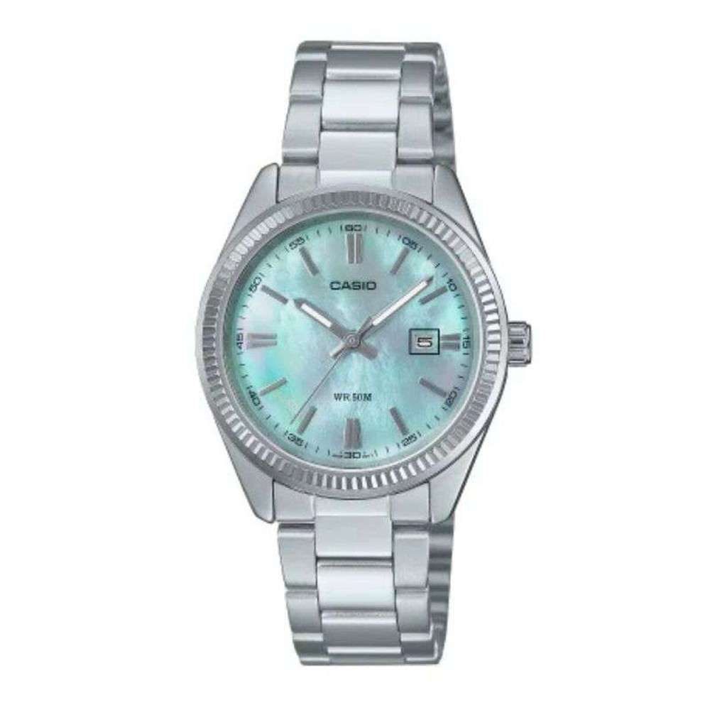 Ceas Bărbați Casio LADY DATE - AQUA GREEN Argintiu