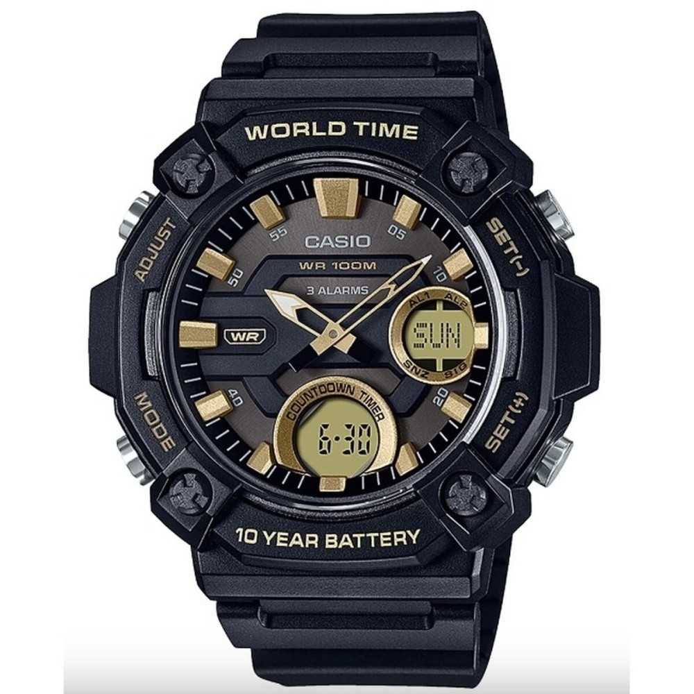 Ceas Bărbați Casio OVERSIZE 10 YEAR BATTERY Negru (Ø 52 mm)