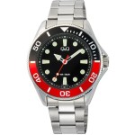Ceas Bărbați Q&Q GENT DIVER BLACK & RED
