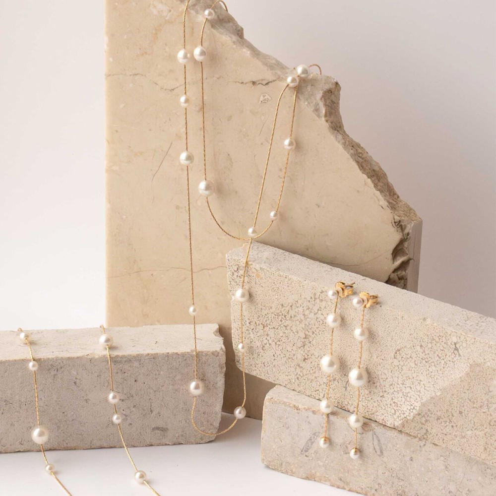 Cercei Damă Majorica 17292.01.1.E00.906.1 Alb Auriu*