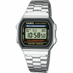 Ceas Unisex Casio ICONIC - CLASSIC - BLACK Negru Argintiu (Ø 36 mm)