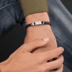 Brățară Bărbați Police PEAGB0079202 Oțel inoxidabil Negru