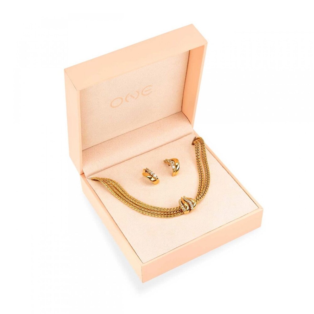 Set Colier și Cercei Damă One Jewels OJSET15G Auriu*
