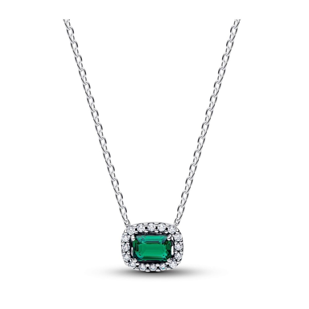 Colier Damă Pandora 394503C01-45 Argintiu Verde