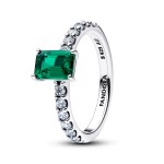 Inel Damă Pandora 194506C01-56 Argintiu Verde 16