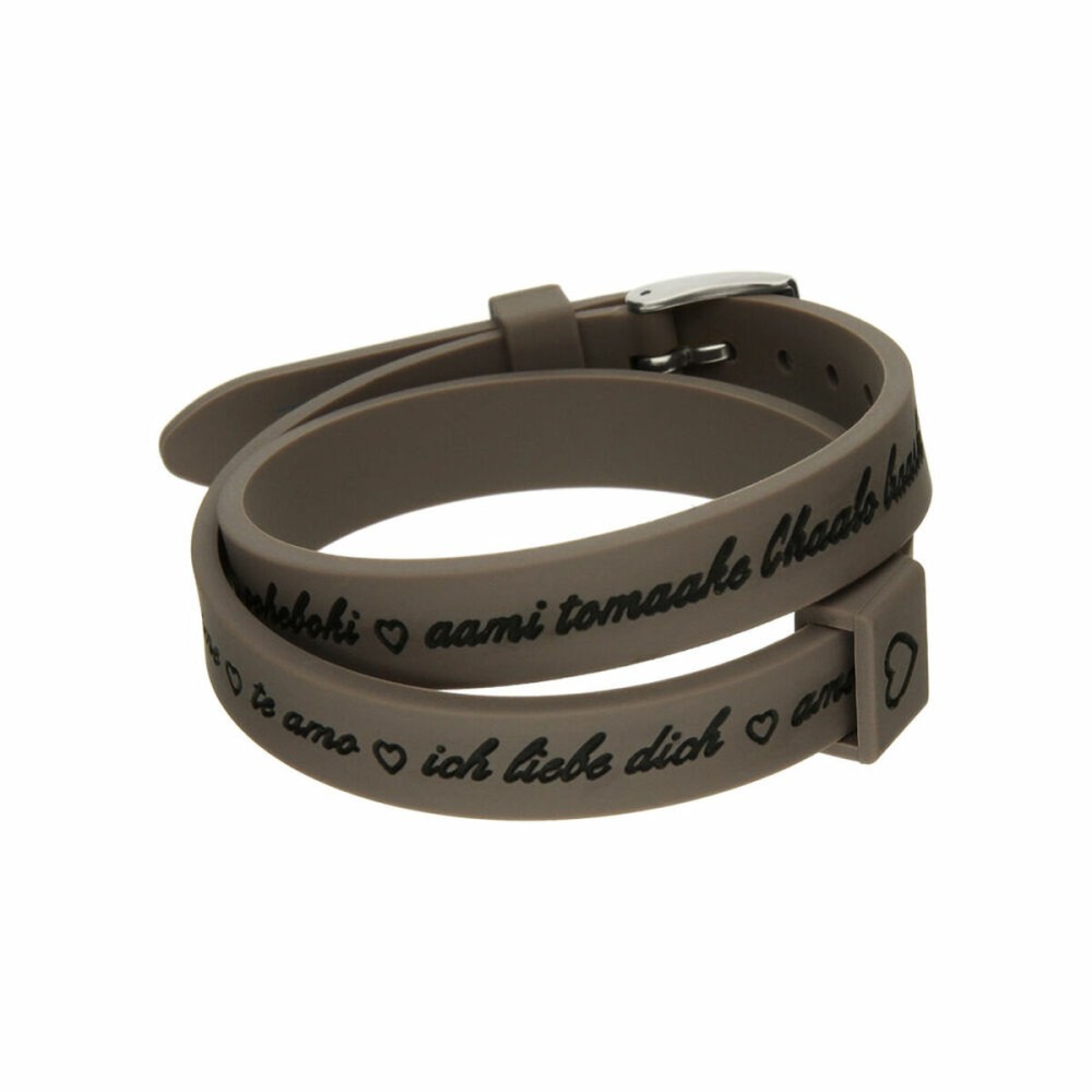 Brățară Damă il mezzometro I LOVE YOU SILVER - BRACCIALE IN SILICONE/SILICONE BRACELET