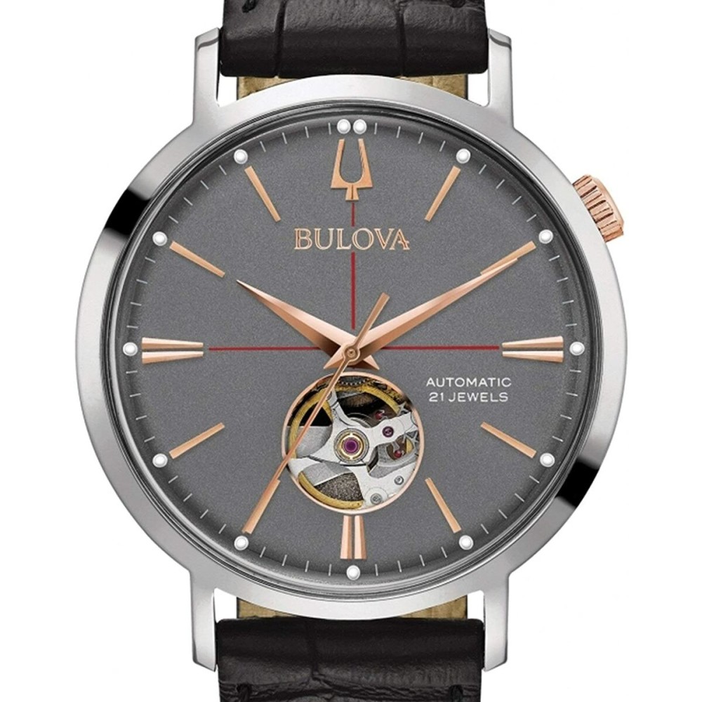 Ceas Bărbați Bulova 98A187 Negru Gri