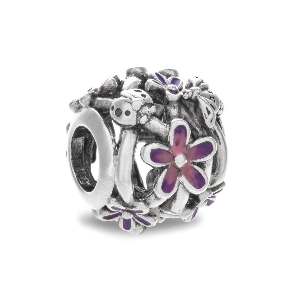 Mărgele Damă Pandora OPENWORK PURPLE DAISY Argintiu Mov
