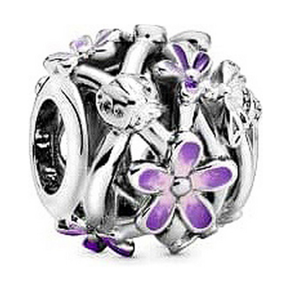 Mărgele Damă Pandora OPENWORK PURPLE DAISY Argintiu Mov