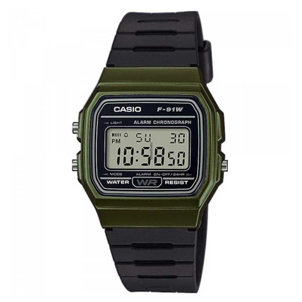 Ceas Unisex Casio VINTAGE Negru Verde (Ø 35 mm)