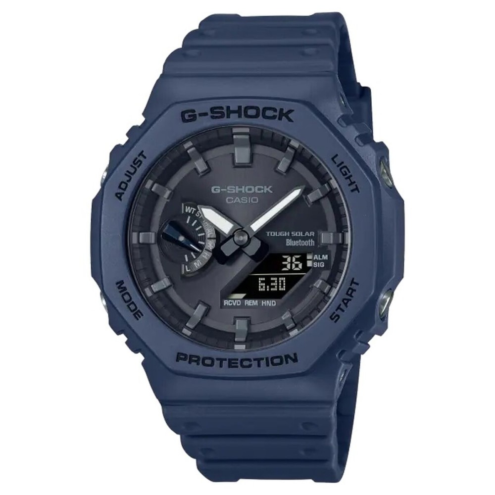 Ceas Bărbați Casio NEW OAK  - BLUETOOTH + TOUGH SOLAR Negru (Ø 44,5 mm) (Ø 45,5 mm)