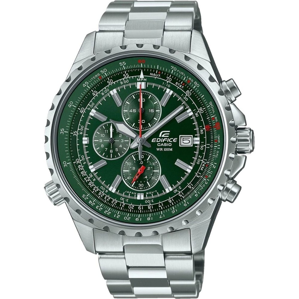 Ceas Bărbați Casio EF-527D-3AVUEF Verde Argintiu (Ø 45 mm)