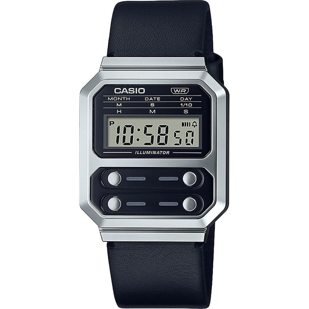 Ceas Unisex Casio F100 TRIBUTE - STEEL / BLACK ***SPECIAL PRICE*** Negru (Ø 40 mm)