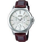 Ceas Bărbați Casio MULTIFUNCTION SILVER, LEATHER (Ø 41,5 mm)