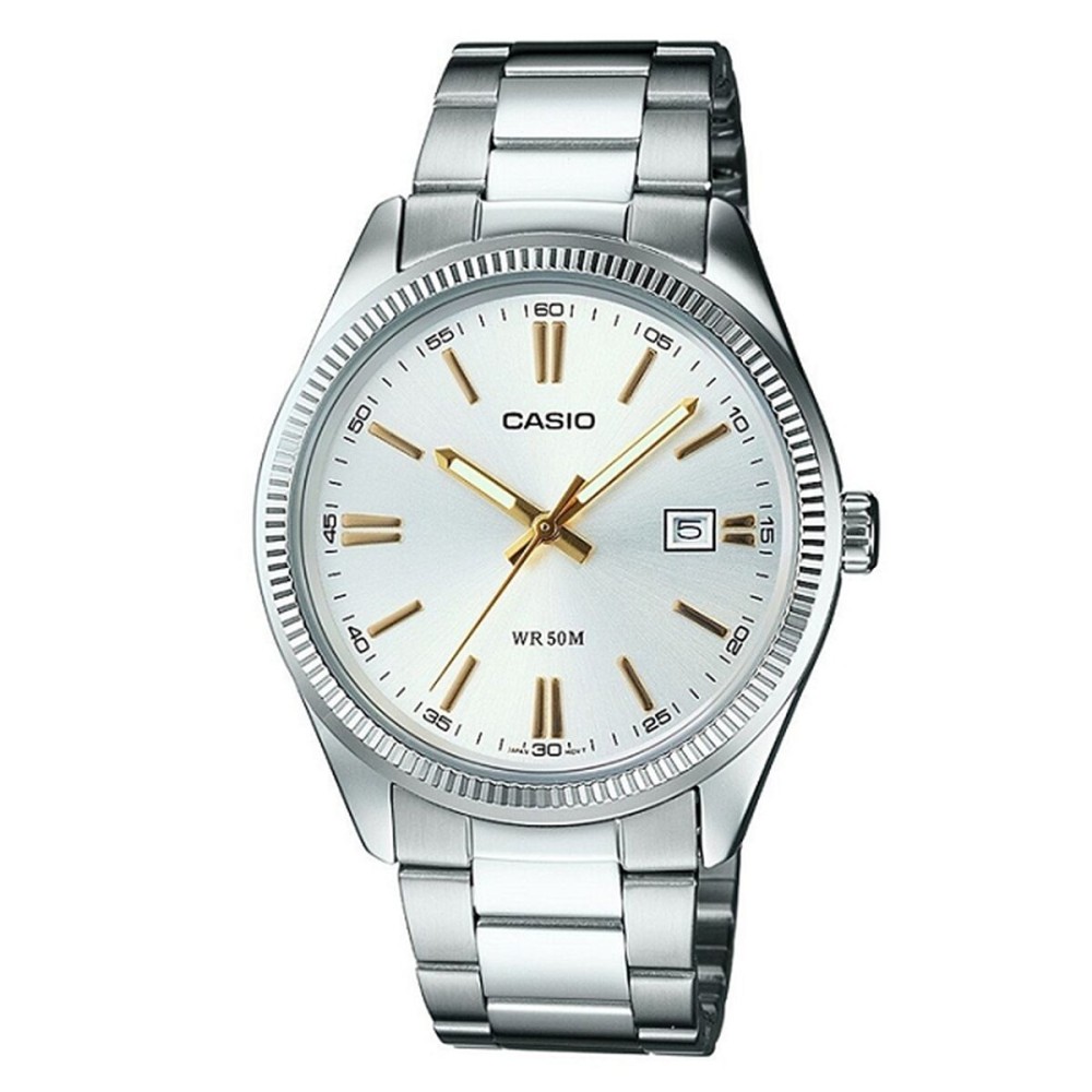 Ceas Damă Casio LADY DATE - ARGENTEE, GOLD INDEXES (Ø 30 mm) (Ø 32 mm)