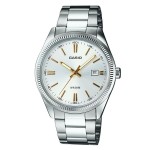 Ceas Damă Casio LADY DATE - ARGENTEE, GOLD INDEXES (Ø 30 mm) (Ø 32 mm)