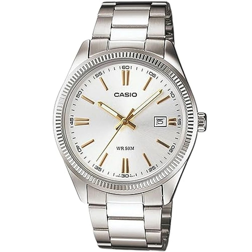 Ceas Bărbați Casio DATE - SILVER, GOLD INDEXES (Ø 39 mm)