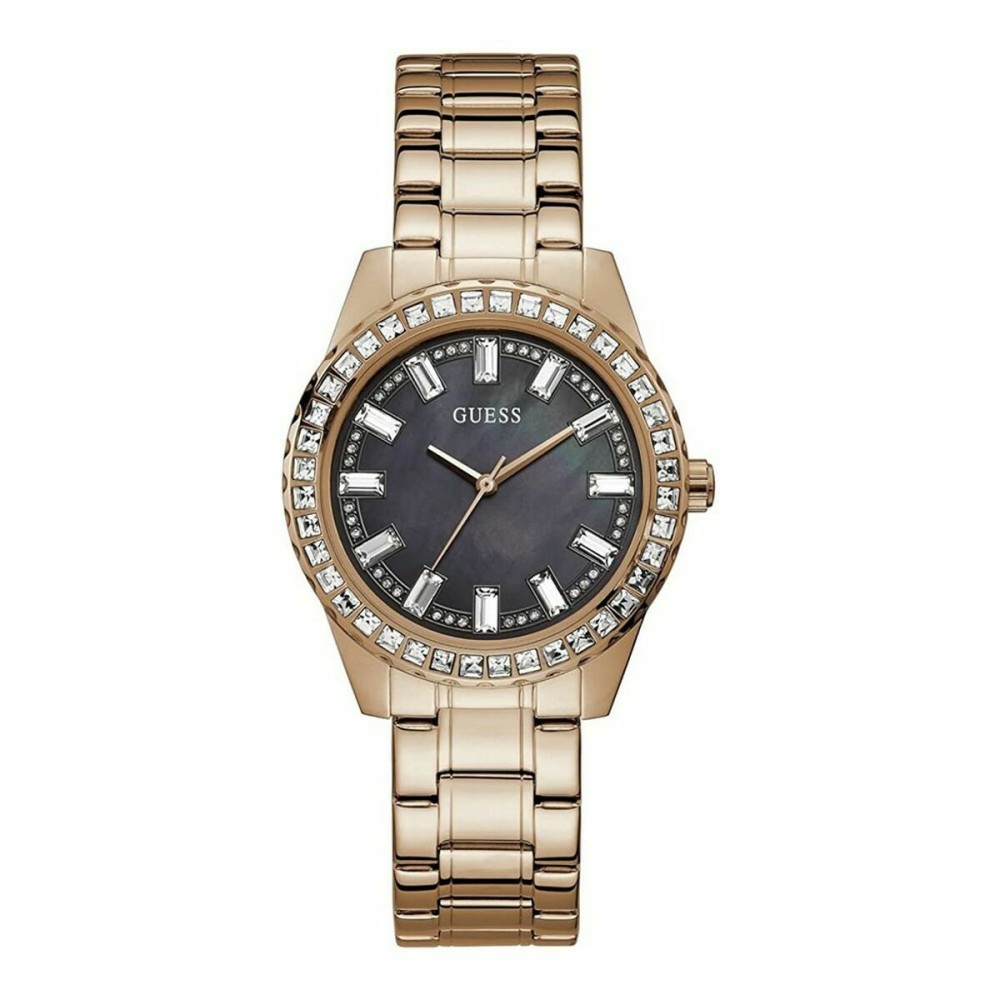 Ceas Damă Guess GW0111L3 Negru Aur Roz