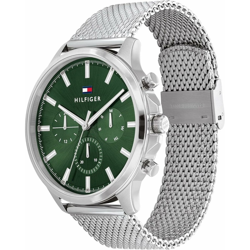 Ceas Bărbați Tommy Hilfiger 1683474 Verde Argintiu