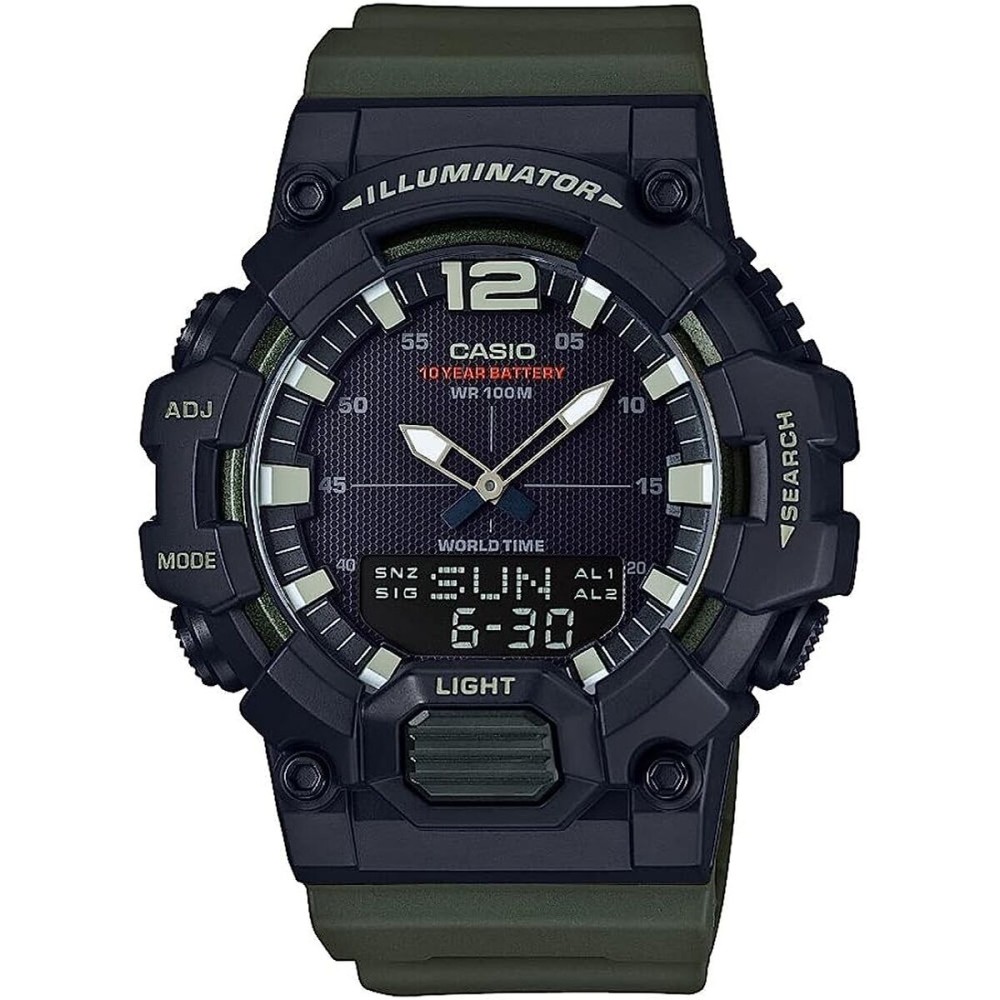 Ceas Bărbați Casio ILLUMINATOR BLACK - ARMY GREEN (Ø 48 mm)