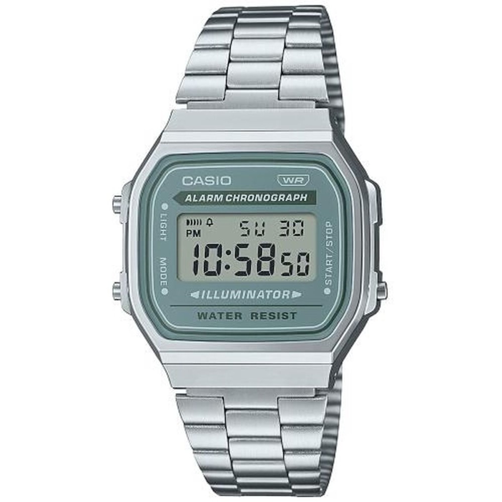 Ceas Unisex Casio A168WA-3AYES Verde Argintiu (Ø 36 mm) (Ø 35 mm)