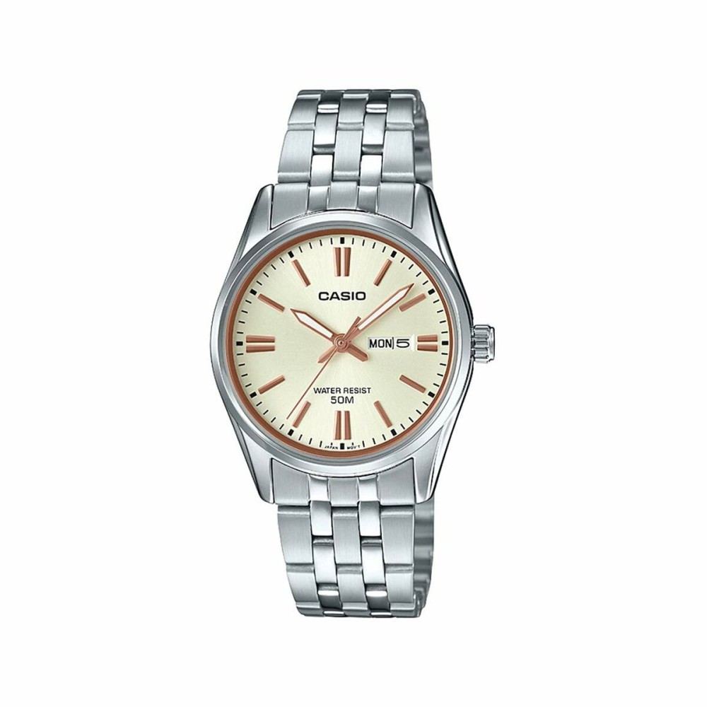 Ceas Damă Casio LADY DAY & DATE - CHAMPAGNE (Ø 30 mm)