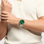 Ceas Bărbați Swatch SB07S101G Verde Argintiu (Ø 47 mm)