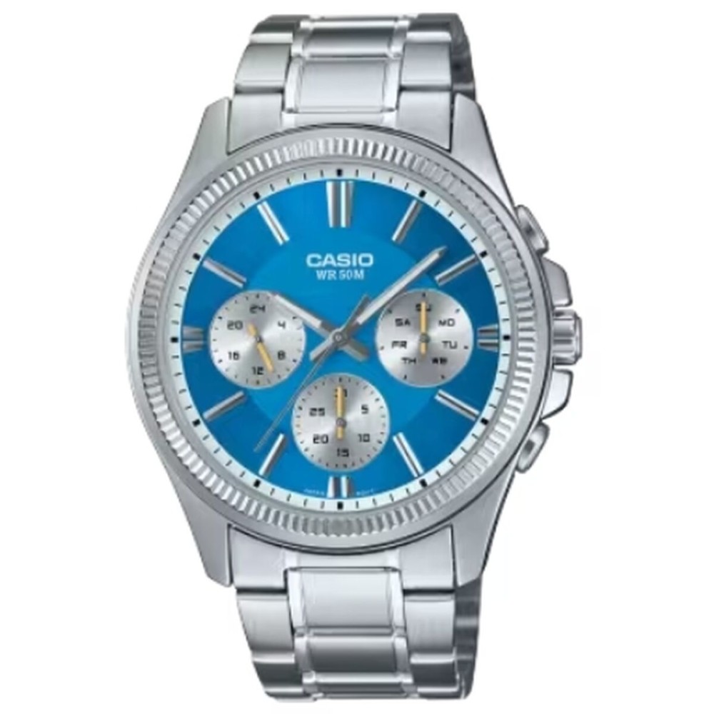Ceas Bărbați Casio DAY DATE MULTIFUNCTION - LIGHT BLUE