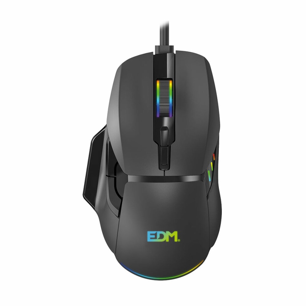 Mouse Gaming cu LED EDM 07753 for players Negru 7200 dpi